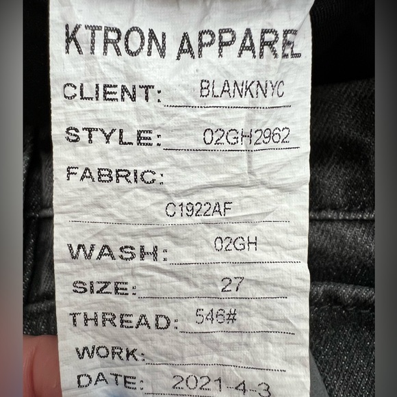 BLANKNYC Zipper Detail Black Madison Crop Pants Size 27 - Picture 6 of 13